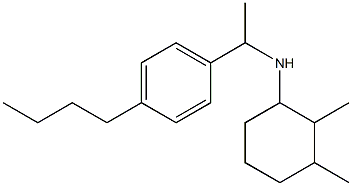 N-[1-(4-butylphenyl)ethyl]-2,3-dimethylcyclohexan-1-amine 结构式