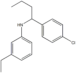 N-[1-(4-chlorophenyl)butyl]-3-ethylaniline 结构式