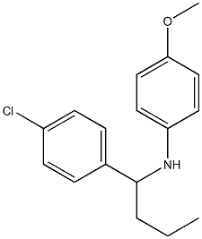 N-[1-(4-chlorophenyl)butyl]-4-methoxyaniline 结构式