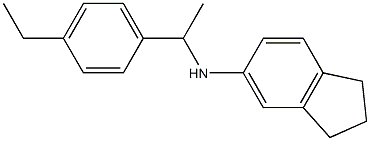N-[1-(4-ethylphenyl)ethyl]-2,3-dihydro-1H-inden-5-amine 结构式