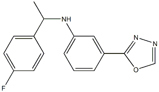 N-[1-(4-fluorophenyl)ethyl]-3-(1,3,4-oxadiazol-2-yl)aniline 结构式