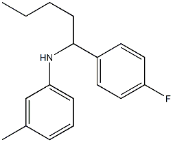 N-[1-(4-fluorophenyl)pentyl]-3-methylaniline 结构式