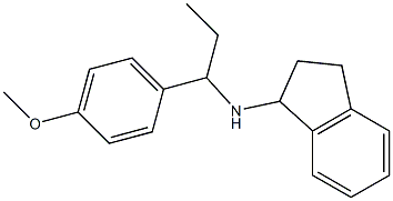 N-[1-(4-methoxyphenyl)propyl]-2,3-dihydro-1H-inden-1-amine 结构式