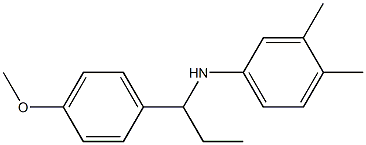 N-[1-(4-methoxyphenyl)propyl]-3,4-dimethylaniline 结构式