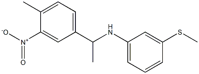 N-[1-(4-methyl-3-nitrophenyl)ethyl]-3-(methylsulfanyl)aniline 结构式