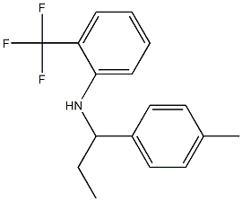 N-[1-(4-methylphenyl)propyl]-2-(trifluoromethyl)aniline 结构式