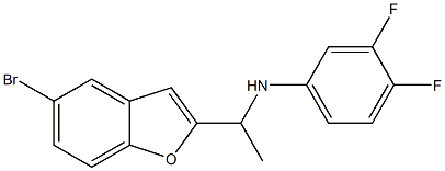 N-[1-(5-bromo-1-benzofuran-2-yl)ethyl]-3,4-difluoroaniline 结构式