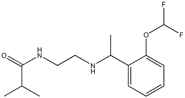 N-[2-({1-[2-(difluoromethoxy)phenyl]ethyl}amino)ethyl]-2-methylpropanamide 结构式