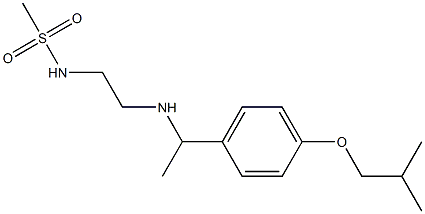 N-[2-({1-[4-(2-methylpropoxy)phenyl]ethyl}amino)ethyl]methanesulfonamide 结构式