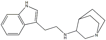 N-[2-(1H-indol-3-yl)ethyl]-1-azabicyclo[2.2.2]octan-3-amine 结构式