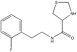 N-[2-(2-fluorophenyl)ethyl]-1,3-thiazolidine-4-carboxamide 结构式