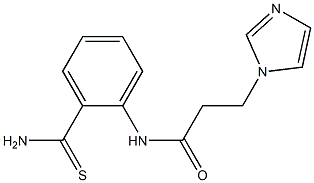 N-[2-(aminocarbonothioyl)phenyl]-3-(1H-imidazol-1-yl)propanamide 结构式