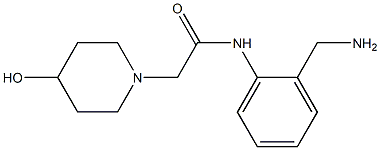 N-[2-(aminomethyl)phenyl]-2-(4-hydroxypiperidin-1-yl)acetamide 结构式