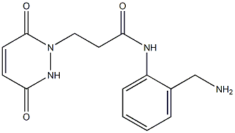 N-[2-(aminomethyl)phenyl]-3-(3,6-dioxo-3,6-dihydropyridazin-1(2H)-yl)propanamide 结构式