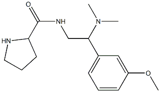 N-[2-(dimethylamino)-2-(3-methoxyphenyl)ethyl]pyrrolidine-2-carboxamide 结构式