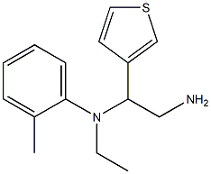 N-[2-amino-1-(thiophen-3-yl)ethyl]-N-ethyl-2-methylaniline 结构式