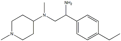 N-[2-amino-2-(4-ethylphenyl)ethyl]-N,1-dimethylpiperidin-4-amine 结构式