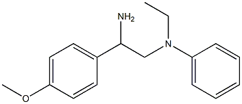 N-[2-amino-2-(4-methoxyphenyl)ethyl]-N-ethyl-N-phenylamine 结构式