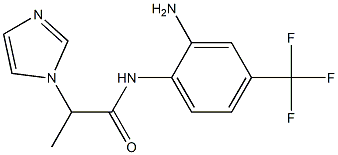 N-[2-amino-4-(trifluoromethyl)phenyl]-2-(1H-imidazol-1-yl)propanamide 结构式