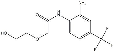 N-[2-amino-4-(trifluoromethyl)phenyl]-2-(2-hydroxyethoxy)acetamide 结构式
