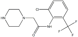 N-[2-chloro-6-(trifluoromethyl)phenyl]-2-(piperazin-1-yl)acetamide 结构式