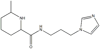 N-[3-(1H-imidazol-1-yl)propyl]-6-methylpiperidine-2-carboxamide 结构式