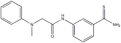 N-[3-(aminocarbonothioyl)phenyl]-2-[methyl(phenyl)amino]acetamide 结构式