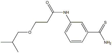 N-[3-(aminocarbonothioyl)phenyl]-3-isobutoxypropanamide 结构式