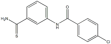 N-[3-(aminocarbonothioyl)phenyl]-4-chlorobenzamide 结构式