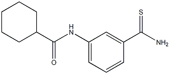 N-[3-(aminocarbonothioyl)phenyl]cyclohexanecarboxamide 结构式