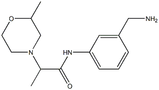 N-[3-(aminomethyl)phenyl]-2-(2-methylmorpholin-4-yl)propanamide 结构式