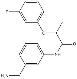 N-[3-(aminomethyl)phenyl]-2-(3-fluorophenoxy)propanamide 结构式