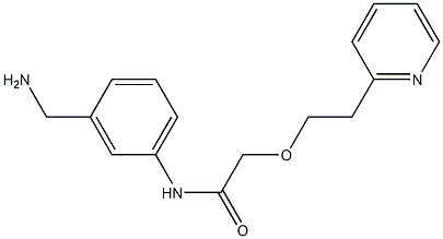 N-[3-(aminomethyl)phenyl]-2-[2-(pyridin-2-yl)ethoxy]acetamide 结构式