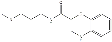N-[3-(dimethylamino)propyl]-3,4-dihydro-2H-1,4-benzoxazine-2-carboxamide 结构式
