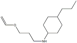 N-[3-(ethenyloxy)propyl]-4-propylcyclohexan-1-amine 结构式