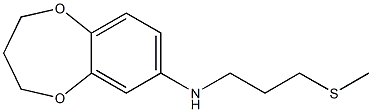 N-[3-(methylsulfanyl)propyl]-3,4-dihydro-2H-1,5-benzodioxepin-7-amine 结构式
