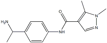 N-[4-(1-aminoethyl)phenyl]-1,5-dimethyl-1H-pyrazole-4-carboxamide 结构式