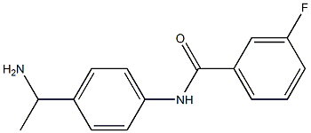 N-[4-(1-aminoethyl)phenyl]-3-fluorobenzamide 结构式