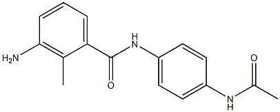 N-[4-(acetylamino)phenyl]-3-amino-2-methylbenzamide 结构式