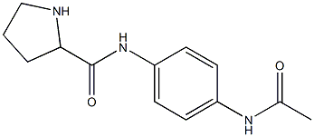 N-[4-(acetylamino)phenyl]pyrrolidine-2-carboxamide 结构式