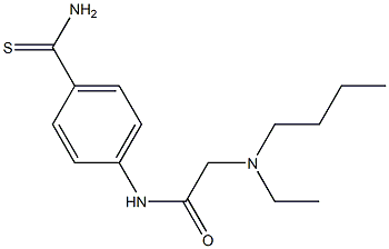 N-[4-(aminocarbonothioyl)phenyl]-2-[butyl(ethyl)amino]acetamide 结构式