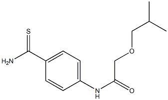 N-[4-(aminocarbonothioyl)phenyl]-2-isobutoxyacetamide 结构式