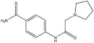 N-[4-(aminocarbonothioyl)phenyl]-2-pyrrolidin-1-ylacetamide 结构式