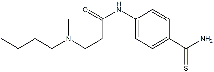 N-[4-(aminocarbonothioyl)phenyl]-3-[butyl(methyl)amino]propanamide 结构式