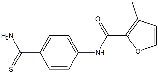 N-[4-(aminocarbonothioyl)phenyl]-3-methyl-2-furamide 结构式