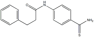 N-[4-(aminocarbonothioyl)phenyl]-3-phenylpropanamide 结构式