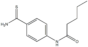 N-[4-(aminocarbonothioyl)phenyl]pentanamide 结构式