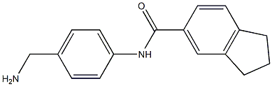 N-[4-(aminomethyl)phenyl]-2,3-dihydro-1H-indene-5-carboxamide 结构式