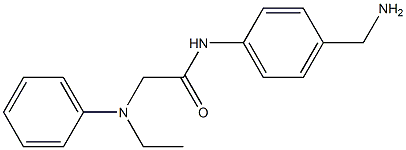 N-[4-(aminomethyl)phenyl]-2-[ethyl(phenyl)amino]acetamide 结构式