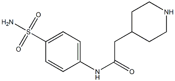 N-[4-(aminosulfonyl)phenyl]-2-piperidin-4-ylacetamide 结构式